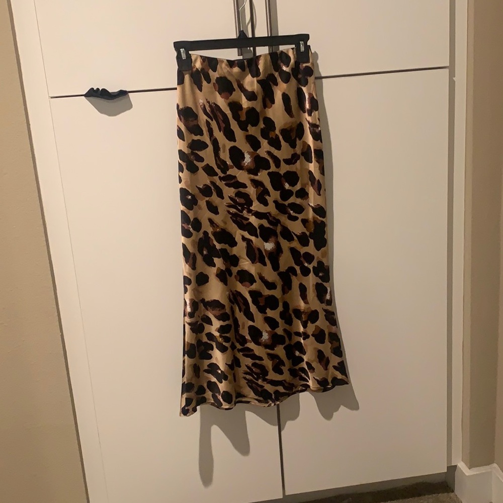 Silk cheetah skirt